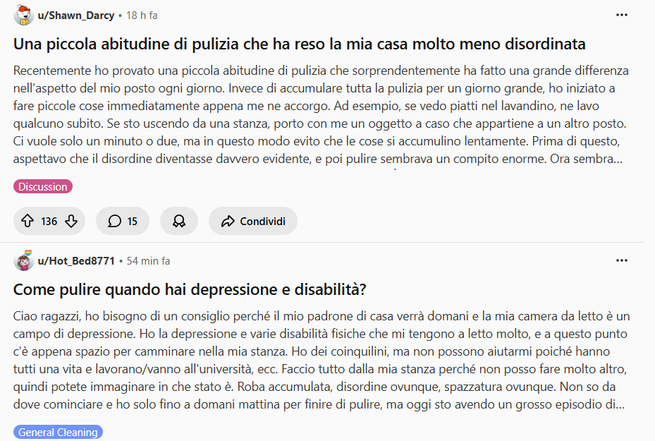 esempio di subreddit